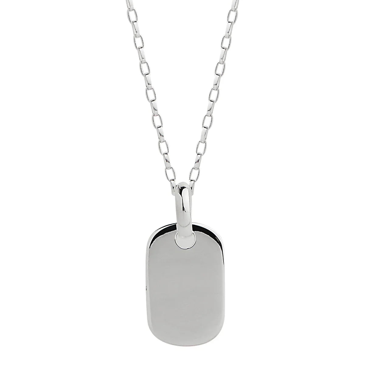 NAJO Moto Men’s Silver Dog Tag Pendant