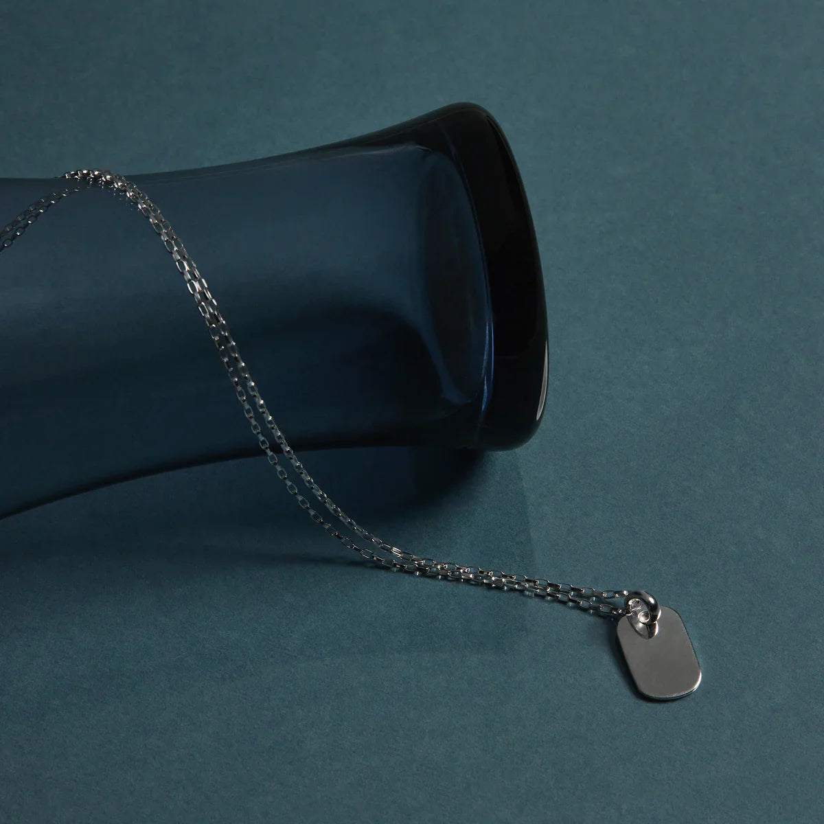 NAJO Moto Men’s Silver Dog Tag Pendant