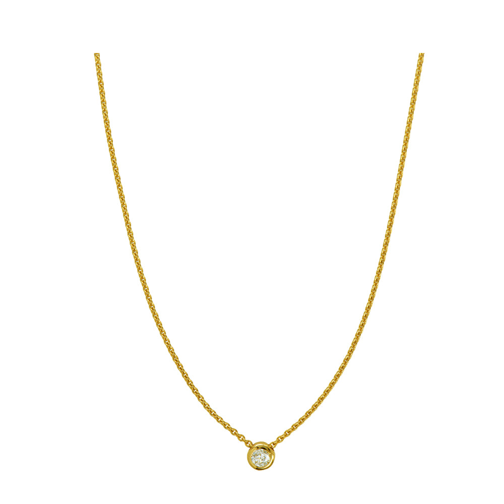 9Y Cable Chain with Bezel Set Diamond