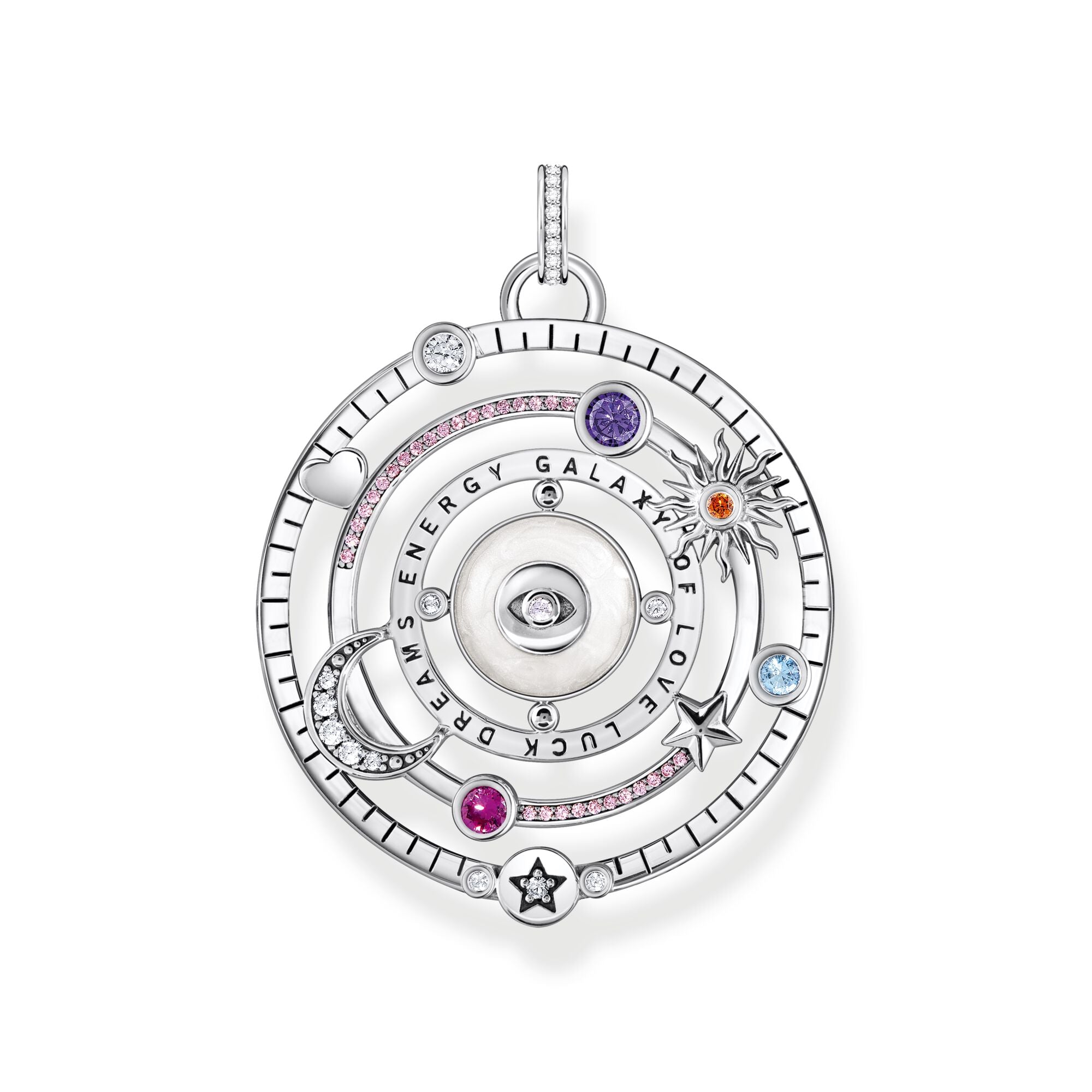 THOMAS SABO Cosmic Silver Pendant with Colourful Stones