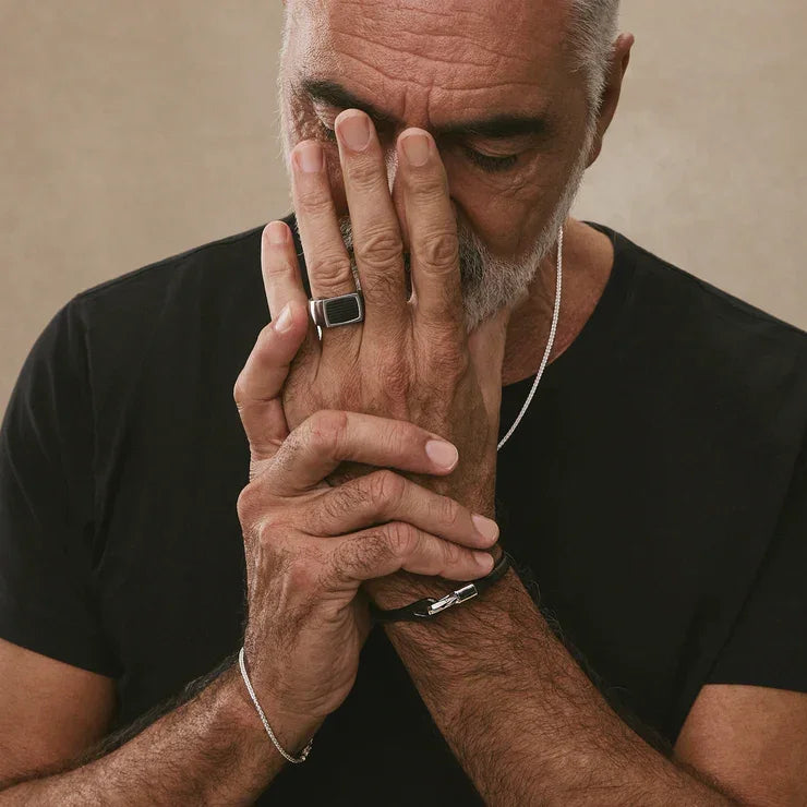 NAJO Kinetic Men’s Silver Chain Bracelet