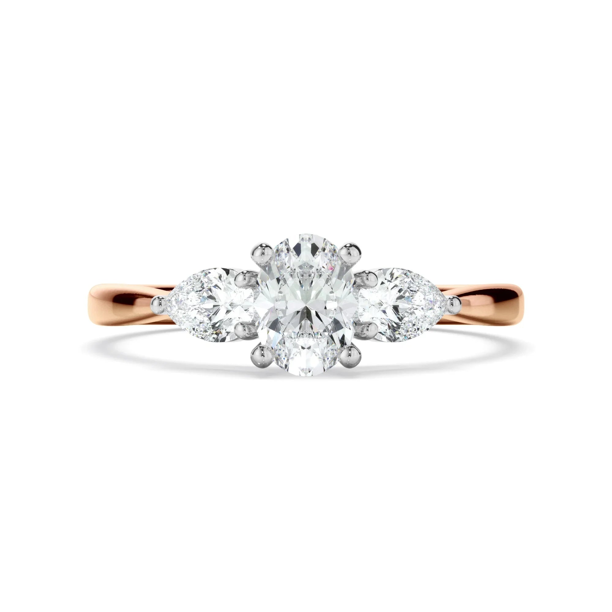0.85ct Oval Cut Lab Grown Diamond Ring
