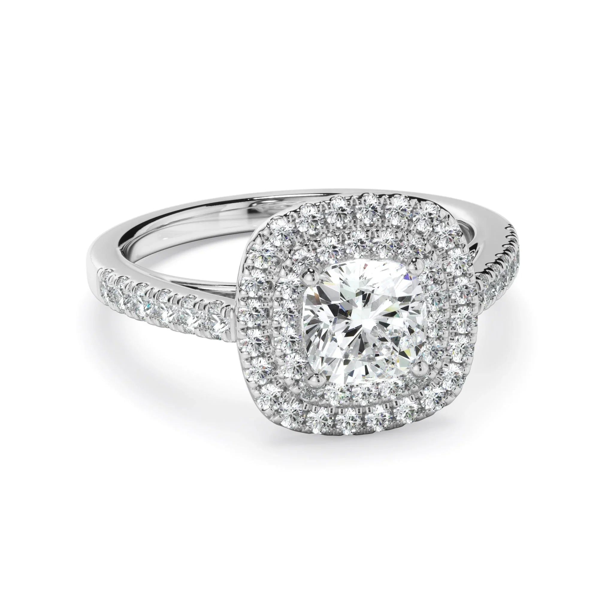 1.45ct Cushion Cut Lab Grown Diamond Ring