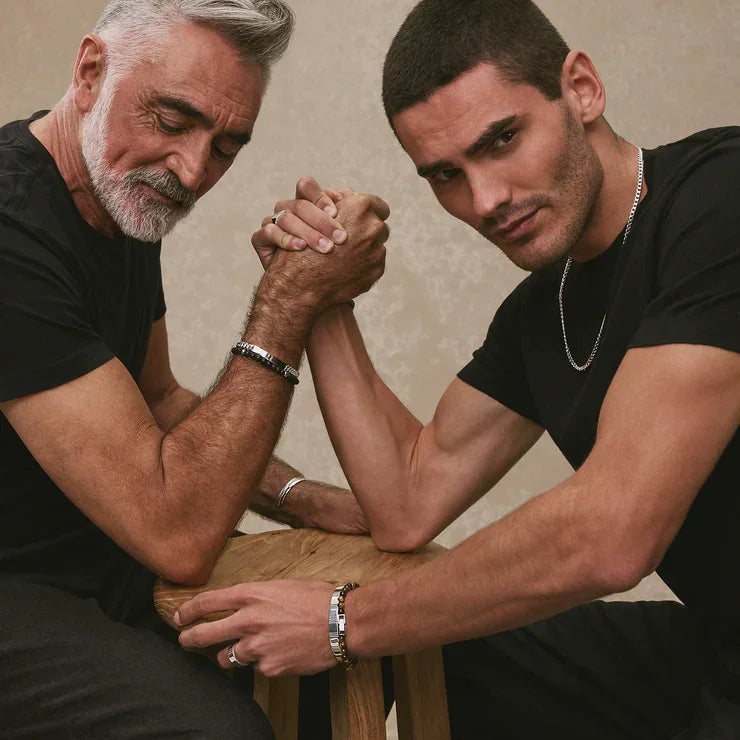 NAJO Atlas Men's 6mm Beaded Black Onyx Bracelet