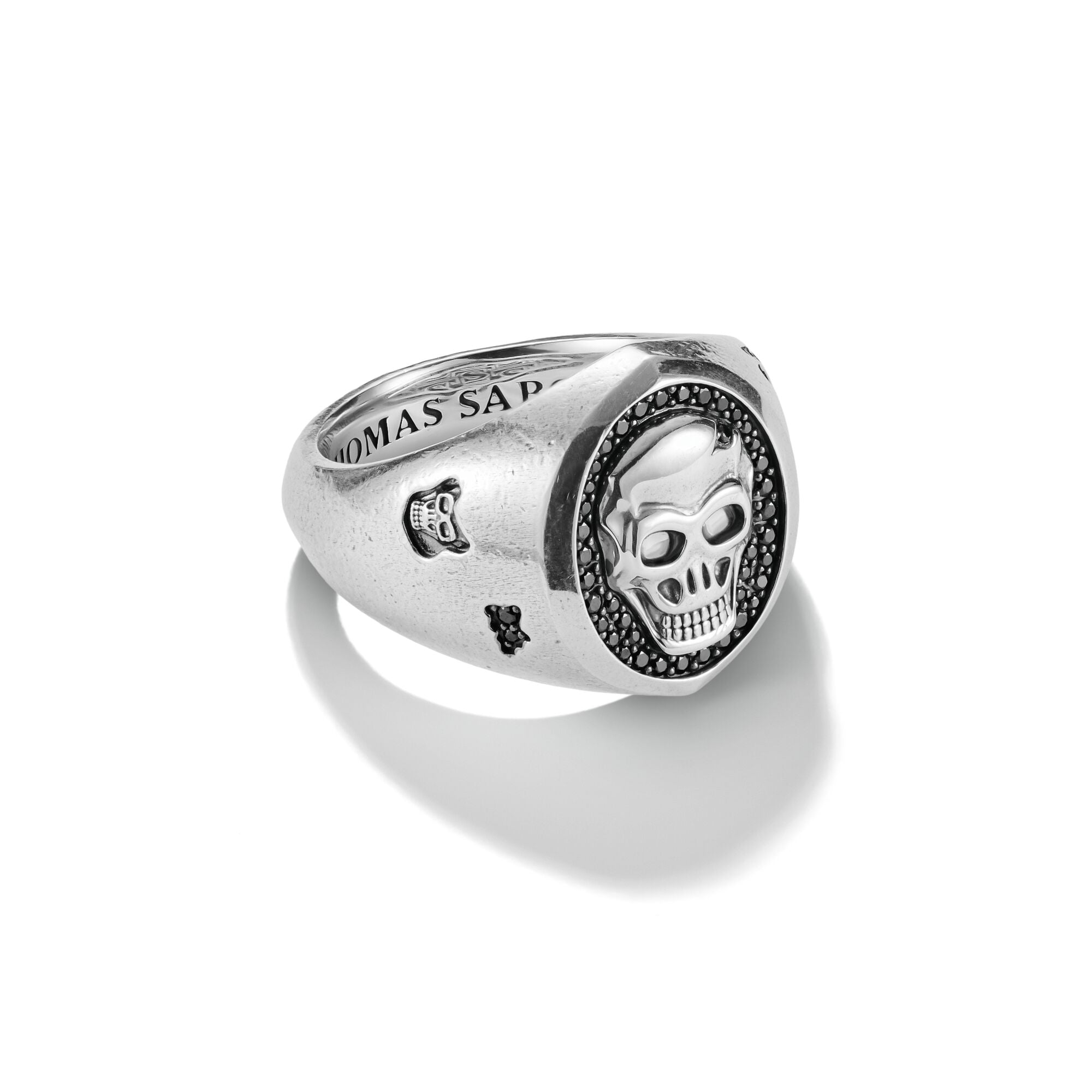 THOMAS SABO Skull Signet Ring With Black Zirconia