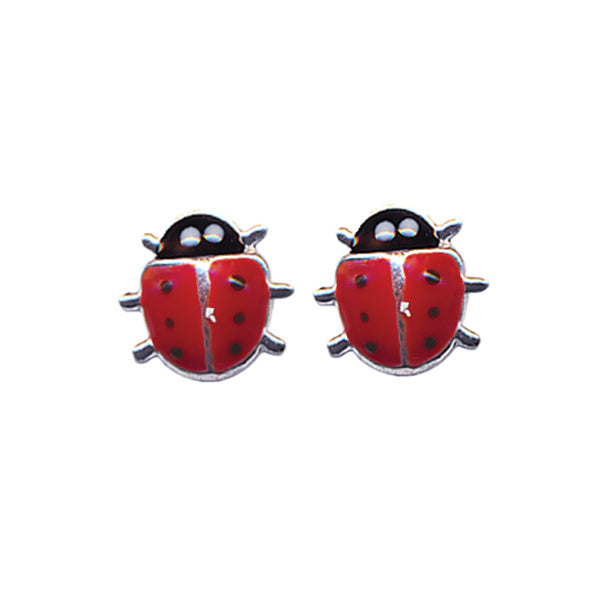 Silver Lady Bird Studs - Nangar Gems