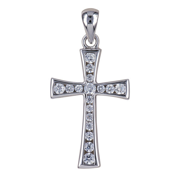 Silver CZ Cross - Nangar Gems
